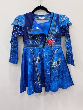 Disney Descendants Evie Dress Size 140 Polyester Printed Zip up Costume Cosplay